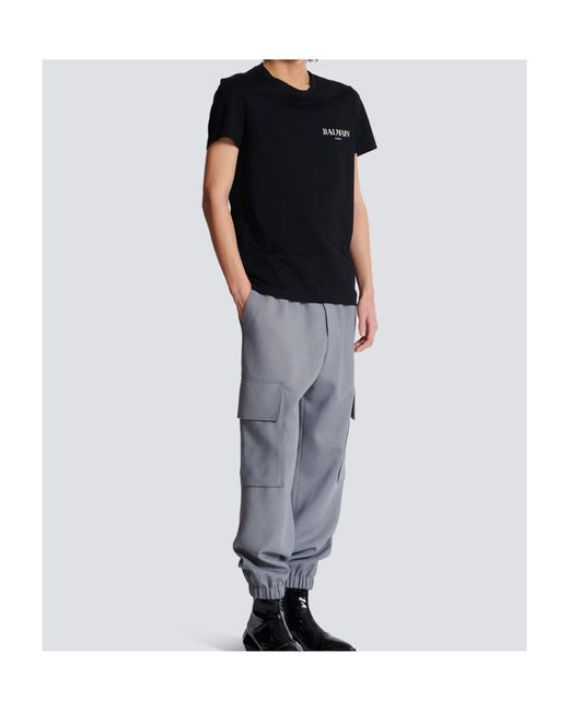 Balmain Black Vintage Short-Sleeved T-Shirt for men