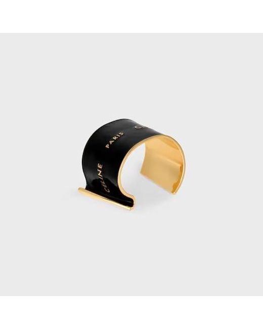 Céline Black Ribbon Large Cuff
