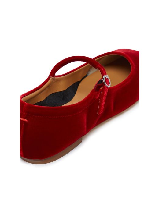 Aeyde Red Square Toe Ballet Flats