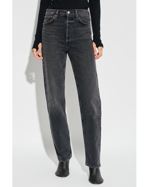 Agolde Gray 90S Pinch Waist Jeans