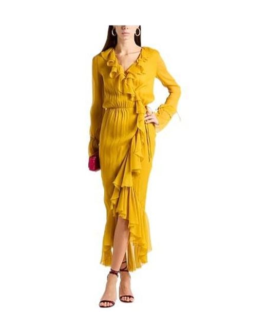 Saint Laurent Yellow Maxi Dresses