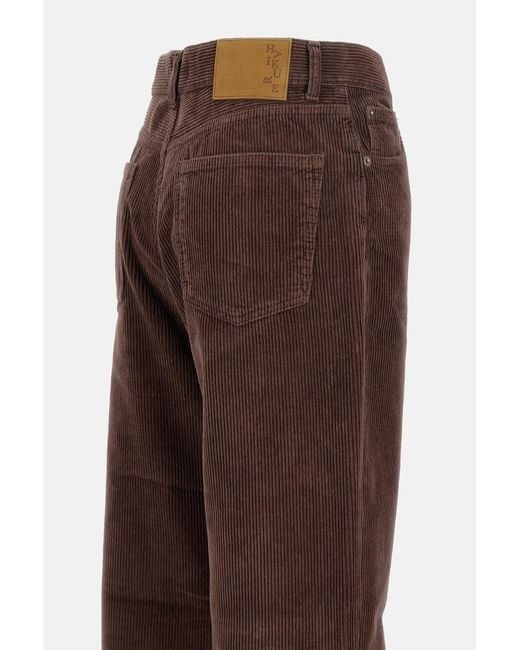Haikure Brown Logo Patch Straight-Leg Trousers