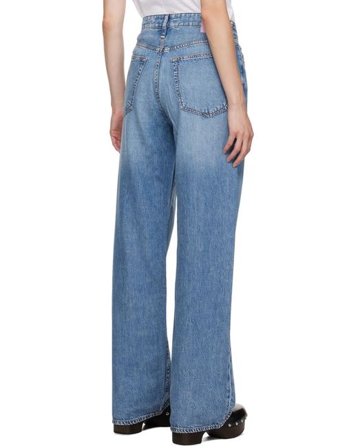 Rag & Bone Blue Straight-Leg Denim Trousers