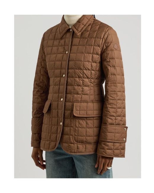 Moncler Brown Epinal Quilted Shell Jacket