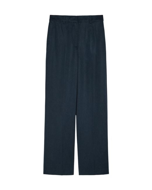 Reformation Blue Leg Trousers