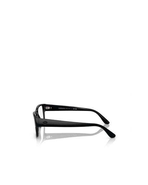 Versace White Eyewear Square Frame Glasses for men