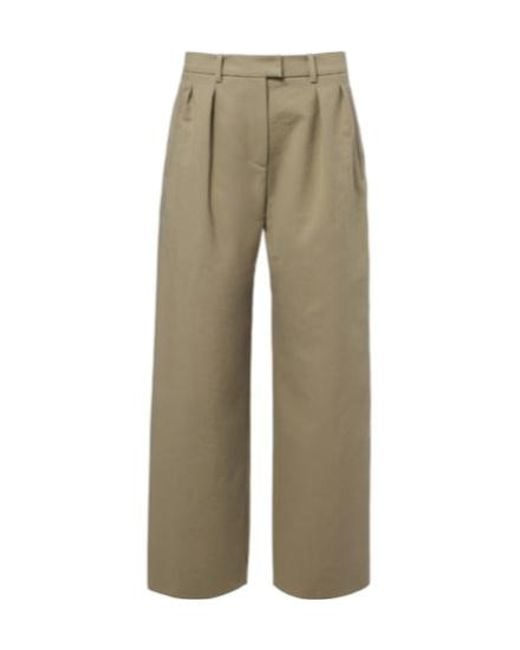 Magda Butrym Natural Cotton Wide-Leg Pants