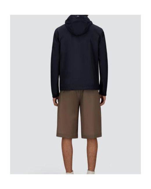 Herno Blue Zip-Up Hooded Jacket for men