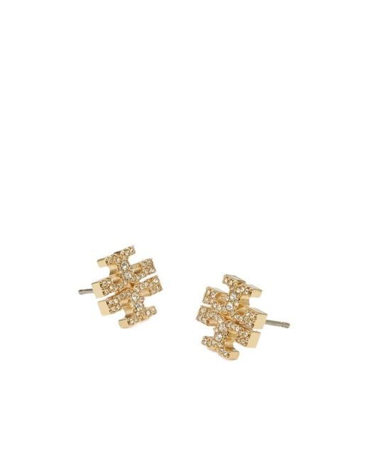 Tory Burch Metallic Kira Pavé Stud Earrings