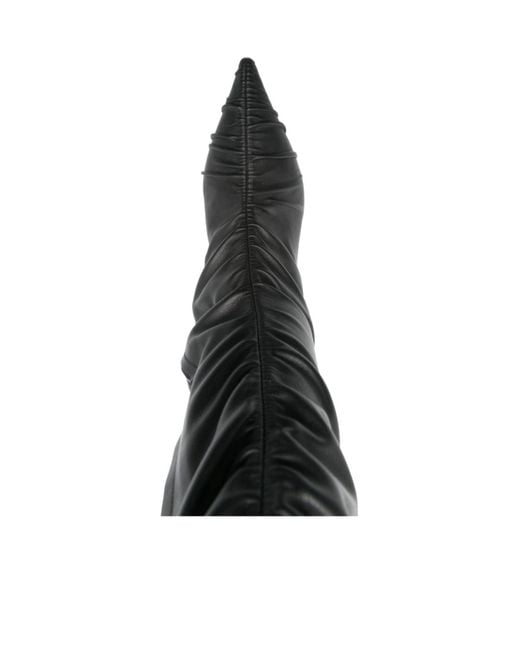 Stella McCartney Black Elsa Ruched Thigh-High Boots