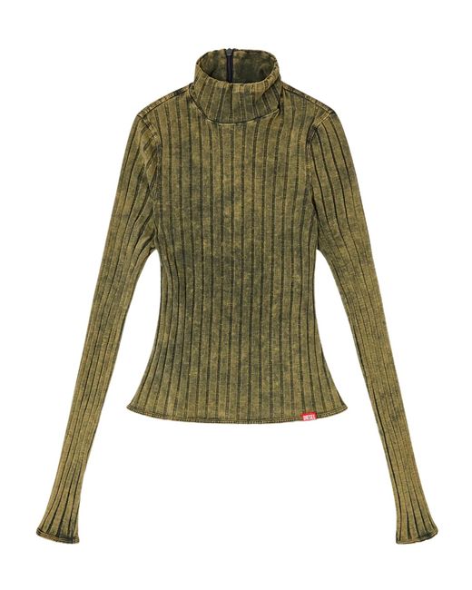 DIESEL Green T-Clawa Ribbed Long-Sleeve T-Shirt