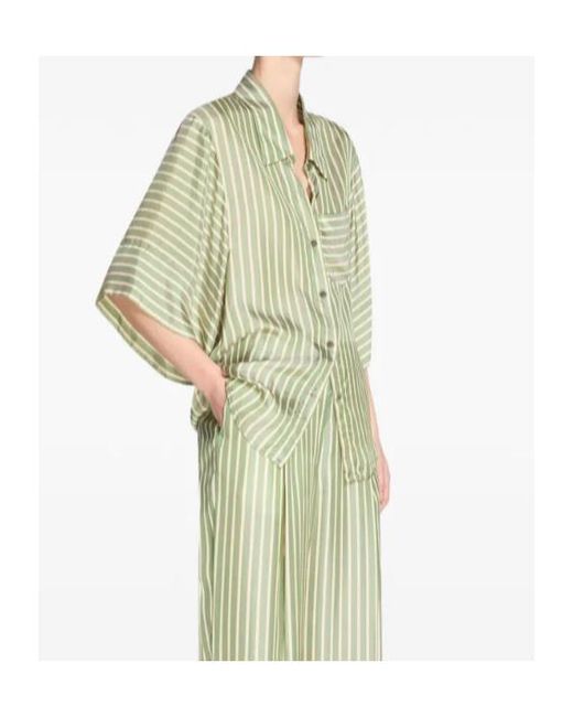 Dries Van Noten Multicolor Short Sleeved Striped Shirt