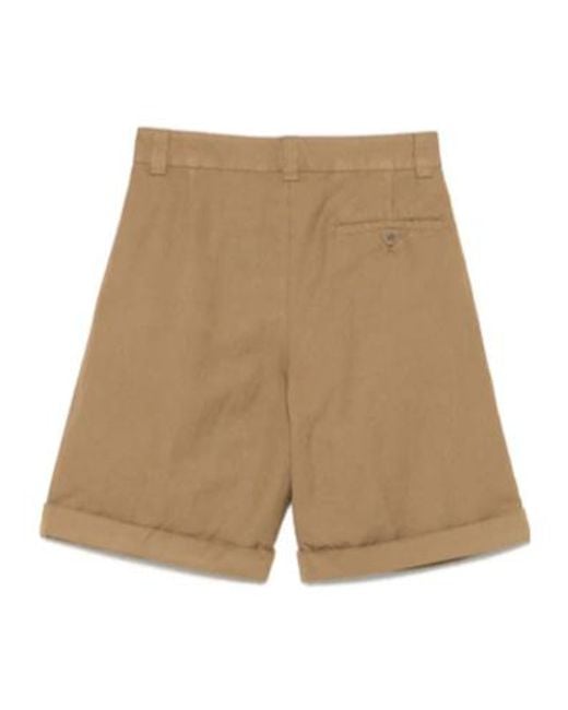 Aspesi Natural Pleat-Detailed Shorts