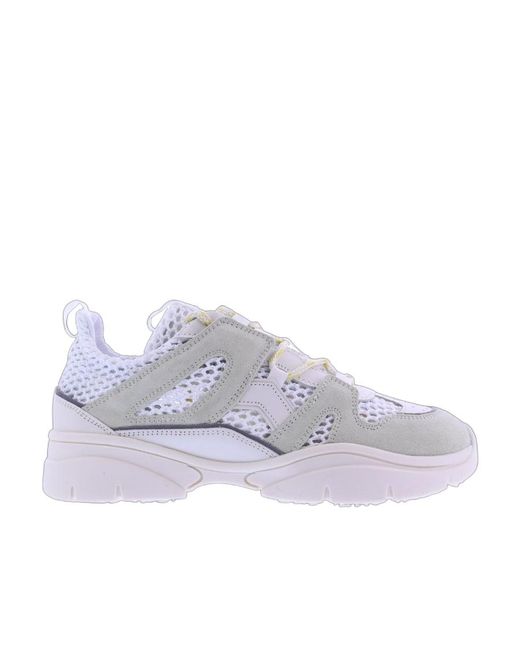 Isabel Marant White Panelled Low-Top Sneakers