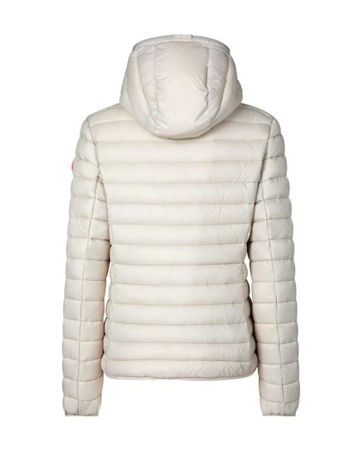 Save The Duck Gray Daisy Hooded Puffer Jacket