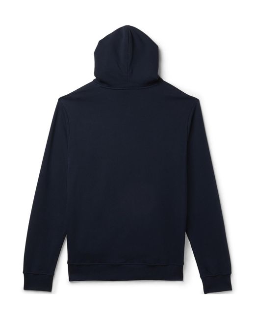 Balmain Blue Logo-Graphic Drawstring Hoodie for men