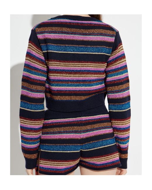 DSquared² Blue Striped Button-Up Cardigan