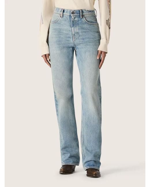 Golden Goose Deluxe Brand Blue Cotton Straight-Leg Jeans