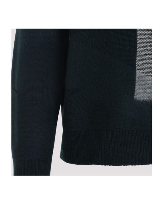 Zegna Gray Colour-Block Turtleneck Sweater for men