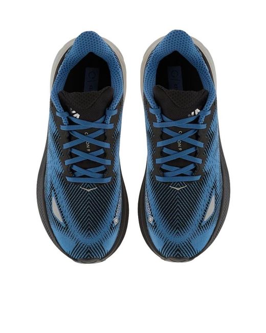 Hoka One One Blue Clifton 9 Gtx Lace-Up Sneakers for men