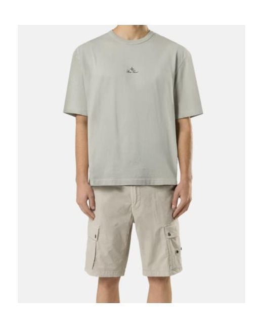 Stone Island White Short-Sleeved T-Shirt for men