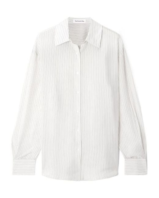 Frankie Shop White Striped Shirt