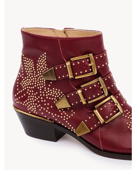 Chloé Red Chloé Susanna Ankle Boots