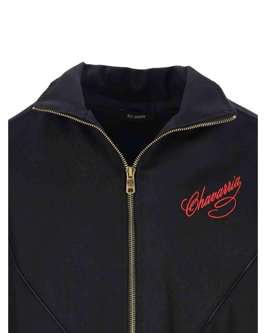 Willy Chavarria Black Ruff Rider Bomber Jacket for men