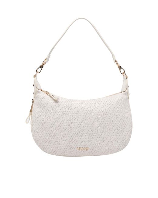 Liu Jo White Zip-Around Shoulder Bag