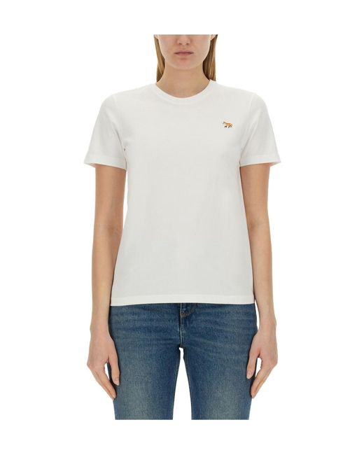 Maison Kitsuné Black Maison Kitsuné Baby Fox Patch Crewneck T-Shirt
