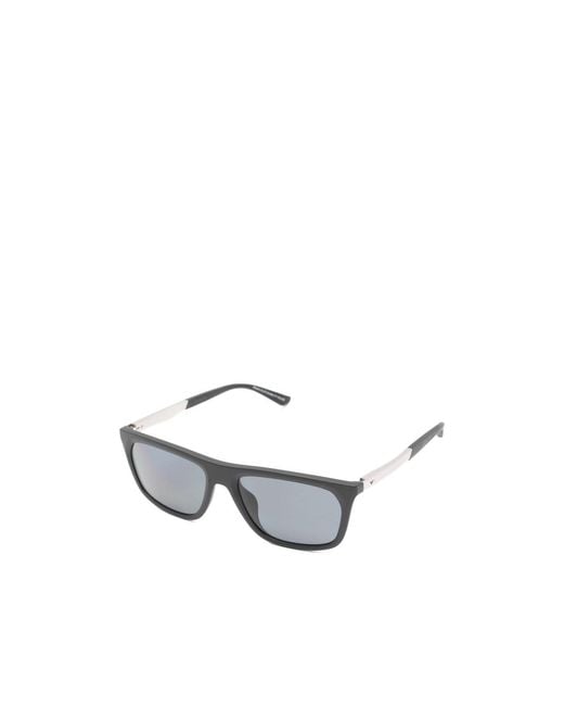 Emporio Armani White Rectangle Frame Sunglasses for men