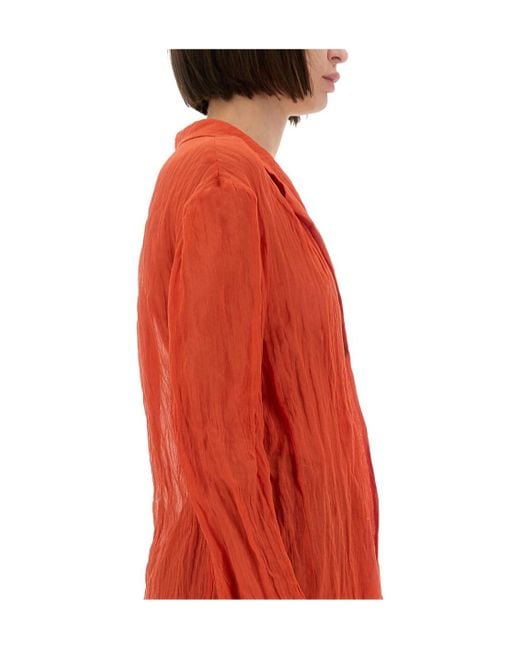 Alysi Red Crinkled Texture Jacket