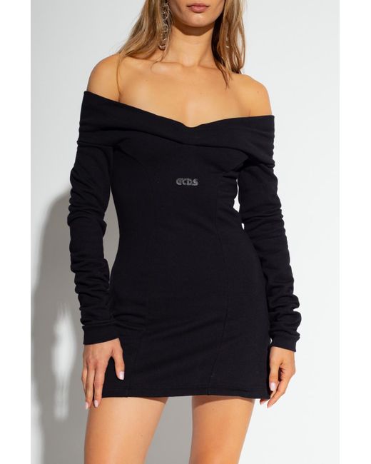 Gcds Black Strapless Dress