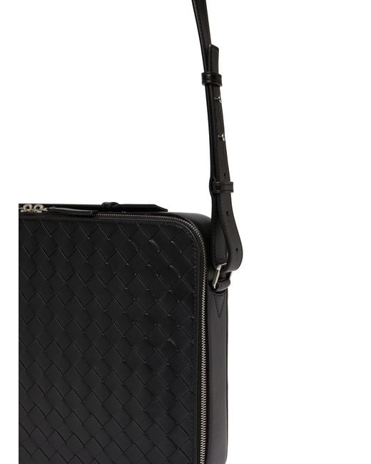 Bottega Veneta Black Weaving Detail Briefcase for men