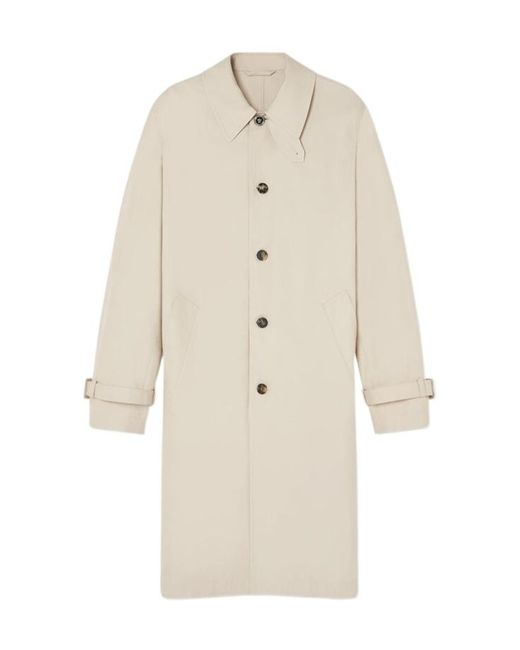 Versace White Barrocco Sea Cotton Coat for men