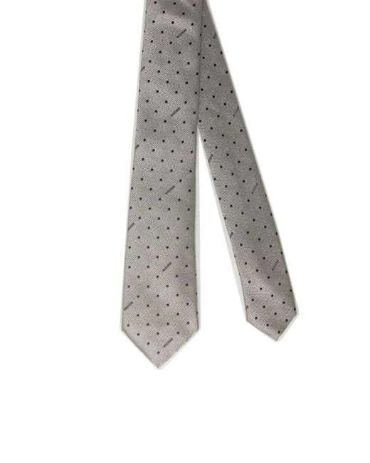 Moschino Gray Logo Logo Tie for men