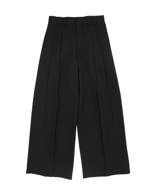 Jil Sander Black Heavy Wide Trousers for men