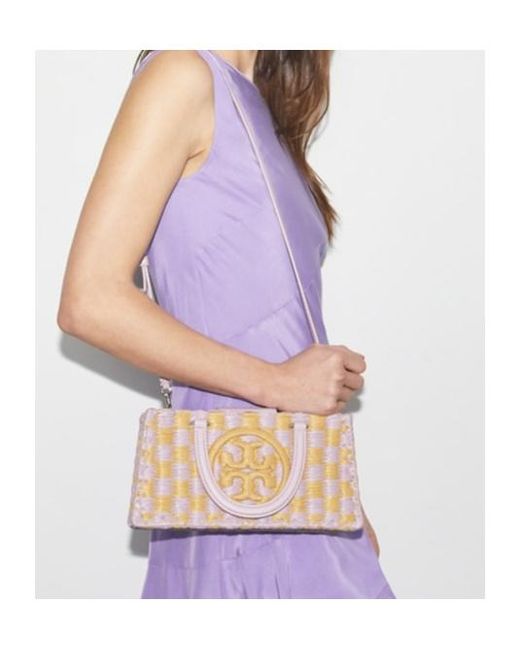 Tory Burch Metallic Woven Logo Tote