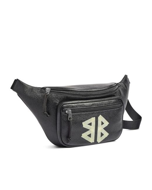 Balenciaga Black Explorer Logo Detailed Beltpack for men