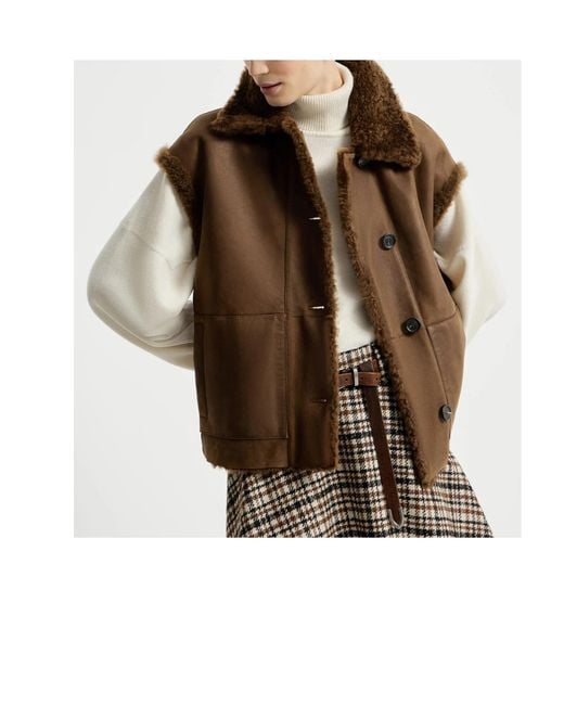 Brunello Cucinelli Brown Reversible Vest