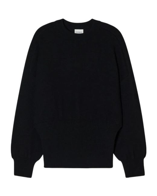 Closed Black Long-Sleeve Crew-Neck Sweater