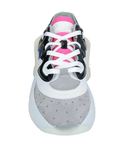 MM6 by Maison Margiela Blue Genuine Leather Spliced Sneakers