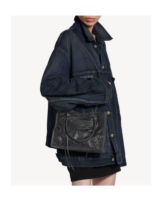 Balenciaga Black Le City Mini Leather Tote Bag