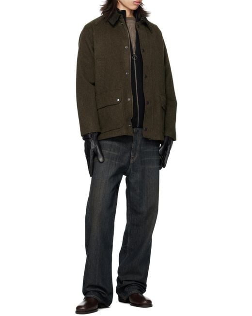 Barbour Black Bedale Wool Jacket for men
