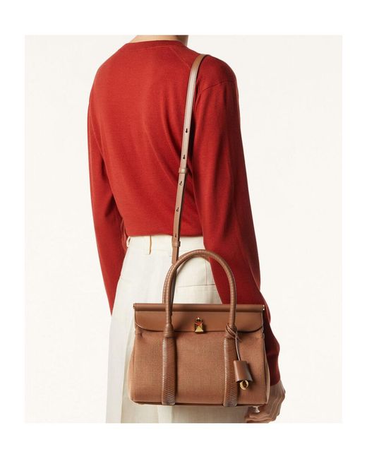 Loro Piana Brown Loom Bag L25