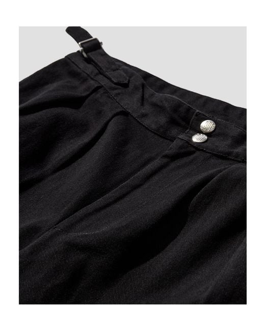 Bode Black Double-Pleated Casual Pants for men