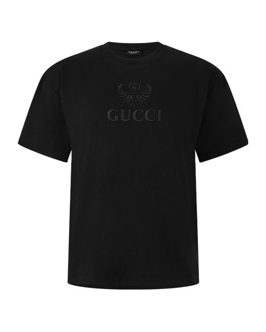 Gucci Black Crew Neck Short-Sleeve Tee for men