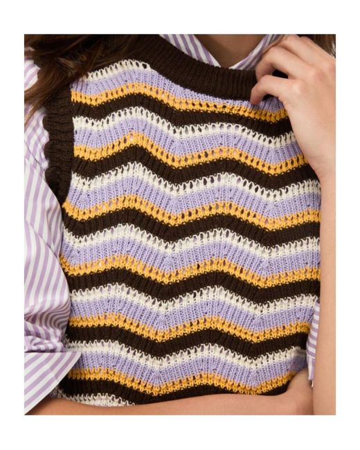 iBlues Black Crochet-Knit Sweater