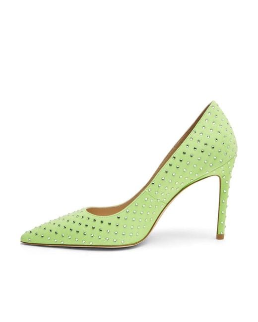 Stuart Weitzman Green Swarovski Crystal-Embellished Pumps