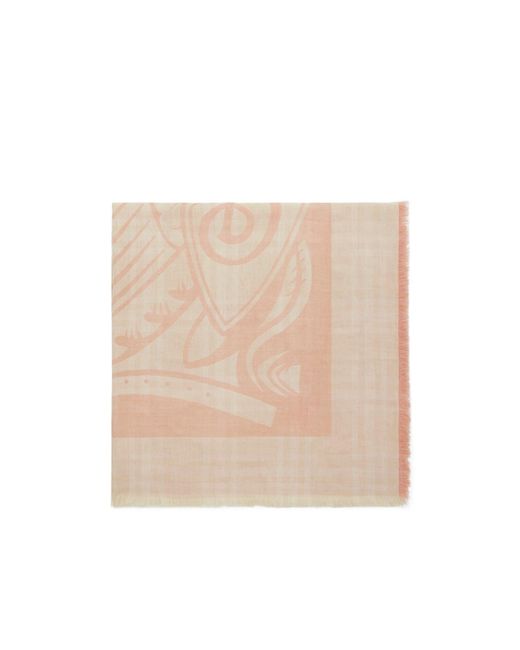 Burberry Natural Ekd Check-Pattern Scarf